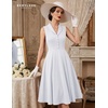 image:imageBeryLove Vintage 1950s Midi Cocktail Dresses for Women Wedding Guest ClassyWhite