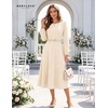 image:imageBeryLove Womens Long Sleeve Fall Midi Semi Formal Wedding Guest DressApricot