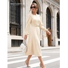 image:imageBeryLove Womens Long Sleeve Fall Midi Semi Formal Wedding Guest DressApricot