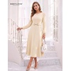 image:imageBeryLove Womens Long Sleeve Fall Midi Semi Formal Wedding Guest DressApricot