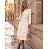 image:imageBeryLove Womens Long Sleeve Fall Midi Semi Formal Wedding Guest DressApricot