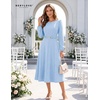 image:imageBeryLove Womens Long Sleeve Fall Midi Semi Formal Wedding Guest DressBlue