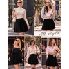 image:imageBeryLove Womens Mini Pleated Leather Skater Faux Suede ALine SkirtBlack