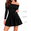 image:imageBeryLove Womens Mini Pleated Leather Skater Faux Suede ALine SkirtBlack