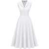 image:imageBeryLove Vintage 1950s Midi Cocktail Dresses for Women Wedding Guest ClassyWhite